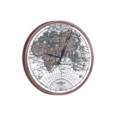 Duvar Saati Yuvarlak Dünya Bakır thumbnail 1