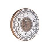 Duvar Saati Yuvarlak Altın Çarklı thumbnail 1