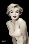 Kırmızı Rujlu Monroe - Kanvas Tablo - 1