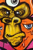 Soyut Şempanze - Kanvas Tablo thumbnail 1
