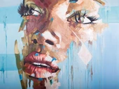 Soyut Esmer Kadın - Kanvas Tablo thumbnail 1