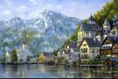 Hallstatt - Kanvas Tablo thumbnail 1