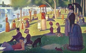 Grande Jatte Adası'nda Bir Pazar Öğleden Sonrası - Kanvas Tablo - 1