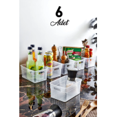6 Adet Çok Amaçlı Çekmece Içi Düzenleyici Organizer Şeffaf - 2