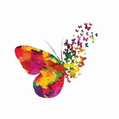 Kanatlanan Minik Kelebekler - Kanvas Tablo thumbnail 1