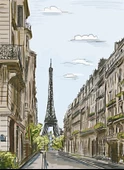Paris Sokakları - Kanvas Tablo - 1