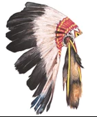 Kızılderili Başlığı (3) - Etnik Kanvas Tablo thumbnail 1