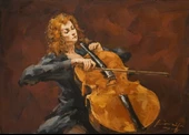 Violoncello - Kanvas Tablo thumbnail 1