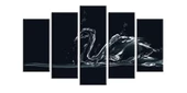 Kuğu - 5 Parçalı Kanvas Tablo thumbnail 1