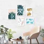 Colors And Leaves Çerçeveli Poster Seti thumbnail 1