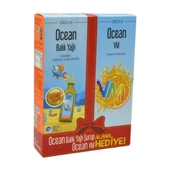 Ocean Balık Yağı Portakal Aromalı 150 Ml + Vitamin Mineral Portakal Aromalı150 Ml - 1