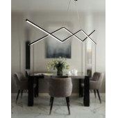 TT Aydınlatma TT039-SY  Zikzak Masa Üstü Modeli Siyah Led Avize thumbnail 2