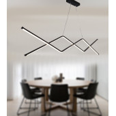 TT Aydınlatma TT039-SY  Zikzak Masa Üstü Modeli Siyah Led Avize thumbnail 3