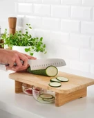 Bambu Kesim Tahtası - Ayaklı Kesme Tahtası - Dikdörtgen - 4