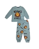 Baskılı İkiiplik Erkek Pijama Takım MNK0603 - 7
