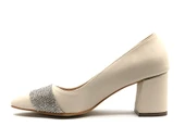 Mehtap Kalın Şerit Taş Detaylı 6 cm Topuklu Kadın Klasik Ayakkabı thumbnail 6