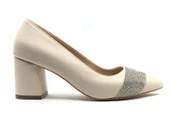 Mehtap Kalın Şerit Taş Detaylı 6 cm Topuklu Kadın Klasik Ayakkabı thumbnail 5