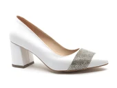 Mehtap Kalın Şerit Taş Detaylı 6 cm Topuklu Kadın Klasik Ayakkabı thumbnail 7