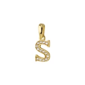 14 Ayar Altın S Harfi Taşlı Kolye Ucu 0,50 gr thumbnail 1