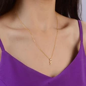 14 Ayar Altın S Harfi Taşlı Kolye Ucu 0,50 gr thumbnail 6