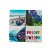 İsveç Temalı Dörtlü Taş Magnet thumbnail 1