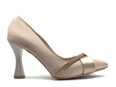 Feles Kadeh Topuk Saten Şerit Taşlı Stiletto Kadın Topuklu Ayakkabı thumbnail 6