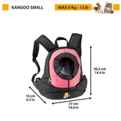 Ferplast Kangoo Küçük Irk Köpek Sırt Çantası 41x20x43 Cm Pembe - 2