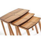 Zigon sehpa, Ahşap sehpa, Modern sehpa, Doğal sehpa, Yan sehpa - 3