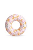 Tutmaçlı Pembe-Turuncu Renkli Desenli Simit 114 Cm - 1