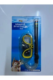 Şnorkel Seti Kids (SİYAH-SARI) - 1