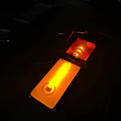 Cadillac Turuncu Beyaz Çift Renk Direk Lambası Gazetelik Neon Led 12V - 2