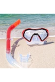 Hydro Swim Şnorkel Set 7+ 14 Yaş Arası Kırmızı Siyah Renk - 1