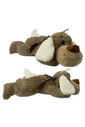 Peluş Yatan Köpek Parlak Kumaş 60 Cm - MAVİ SU DÜNYASI - 2