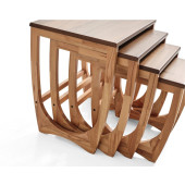 Zigon sehpa, Dörtlü sehpa, Ahşap sehpa, Yan sehpa, Servis sehpası, Modern sehpa - 4