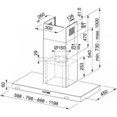 Davlumbaz Tale 915 W Matt Black - 3