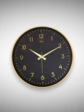 Galaxy 717-A-4 Serisi Klasik Rakamlı Metal Görünümlü Sessiz Akar Modern Duvar Saati 40 cm thumbnail 1