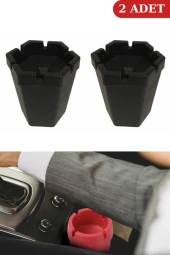 Flosoft 2'li Kokusuz Küllük, Kokusuz Dumansız Altıgen Küllük Siyah 2 ADET thumbnail 2