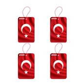 X Serisi TÜRK BAYRAĞI VANILLA Oto Araç Kokusu 4 Adet - 1