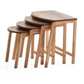 4lü zigon, Zigon sehpa, sehpa, yan sehpa, dekoratif sehpa, ahşap sehpa - 2