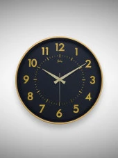 Galaxy 717-A-3 Serisi Klasik Rakamlı Metal Görünümlü Sessiz Akar Modern Duvar Saati 40 cm thumbnail 1