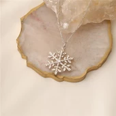 925 Ayar Gümüş Kar Tanesi Kolye - CNS00133 thumbnail 3