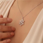 925 Ayar Gümüş Kar Tanesi Kolye - CNS00133 thumbnail 5