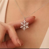 925 Ayar Gümüş Kar Tanesi Kolye - CNS00133 thumbnail 1