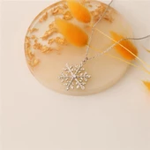 925 Ayar Gümüş Kar Tanesi Kolye - CNS00133 thumbnail 4