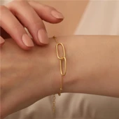 925 Ayar Gümüş Çift Halkalı Top Zincirli Bileklik - 2
