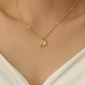 925 Ayar Gümüş Anahtarlı Kilit Kolye - CN00138 thumbnail 4