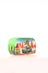 Kaukko Kalem Çantası Kıds 3 Bölmeli Sweet Dınosaur L8189 thumbnail 1