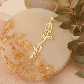 925 Ayar Gümüş Haziran Doğum Çiçeği Kolye - CN00210 thumbnail 4