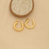 925 Ayar Gümüş Boru Halka Küpe Çap:1,2 mm - E00242 - 4