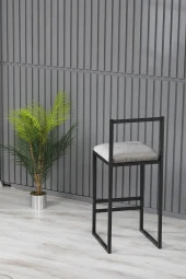 VIANEM 2li Bar Sandalyesi Masa Takımı - Siyah Mermer Desen Masa thumbnail 4